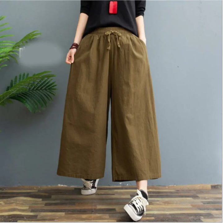 Pleated Linen Comfort Pants – Lightweight Relaxed Trousers for Elegant Summer Styling