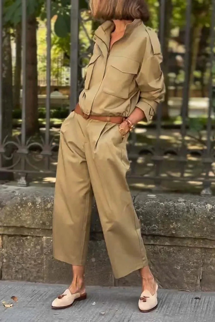 Women’s Chic Loose Cargo Set – Relaxed Two-Piece Outfit for Casual Streetwear & Everyday Style