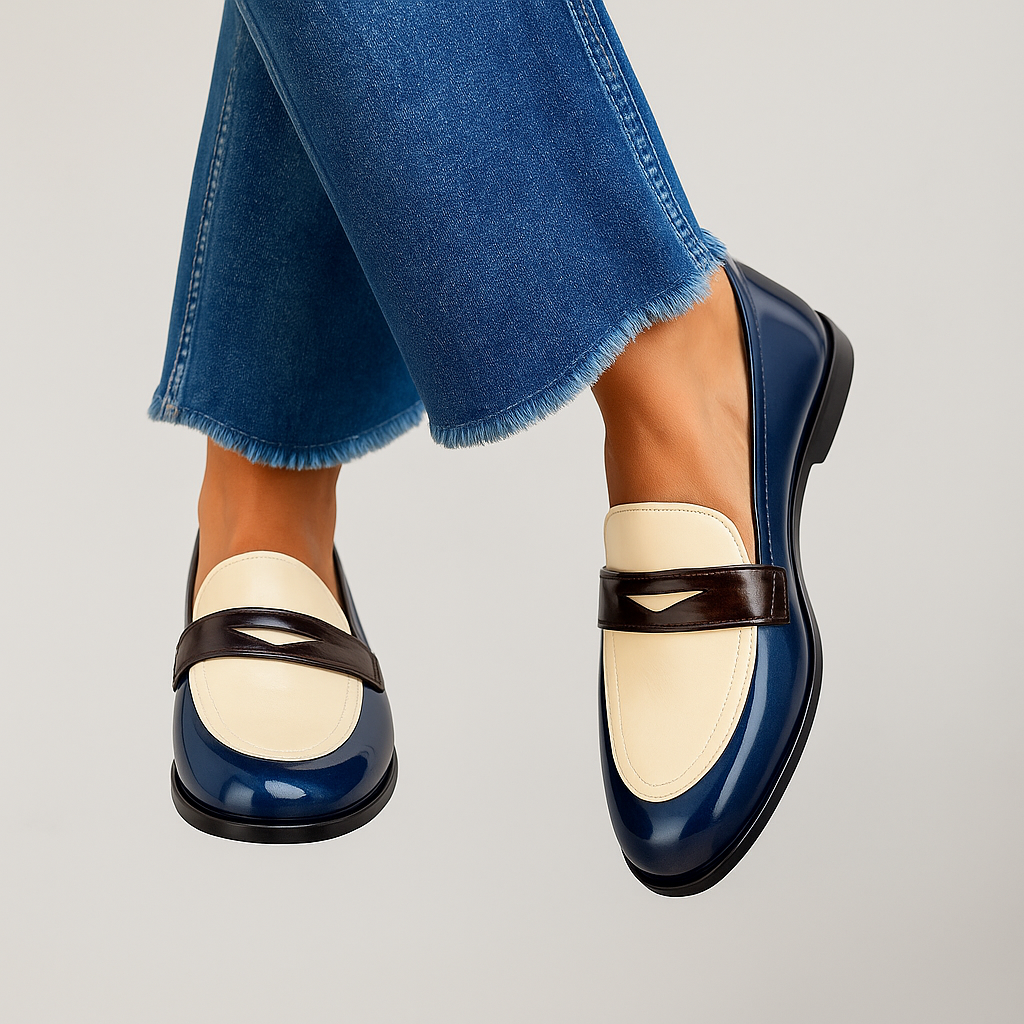 Claudia Elegant Contrast Loafers для стильного образа