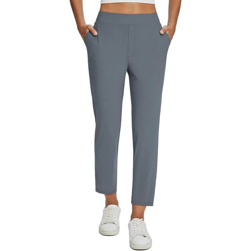 Lightweight Stretch Ankle Trousers – Slim Fit Comfortable Pants for Work & Everyday Styling