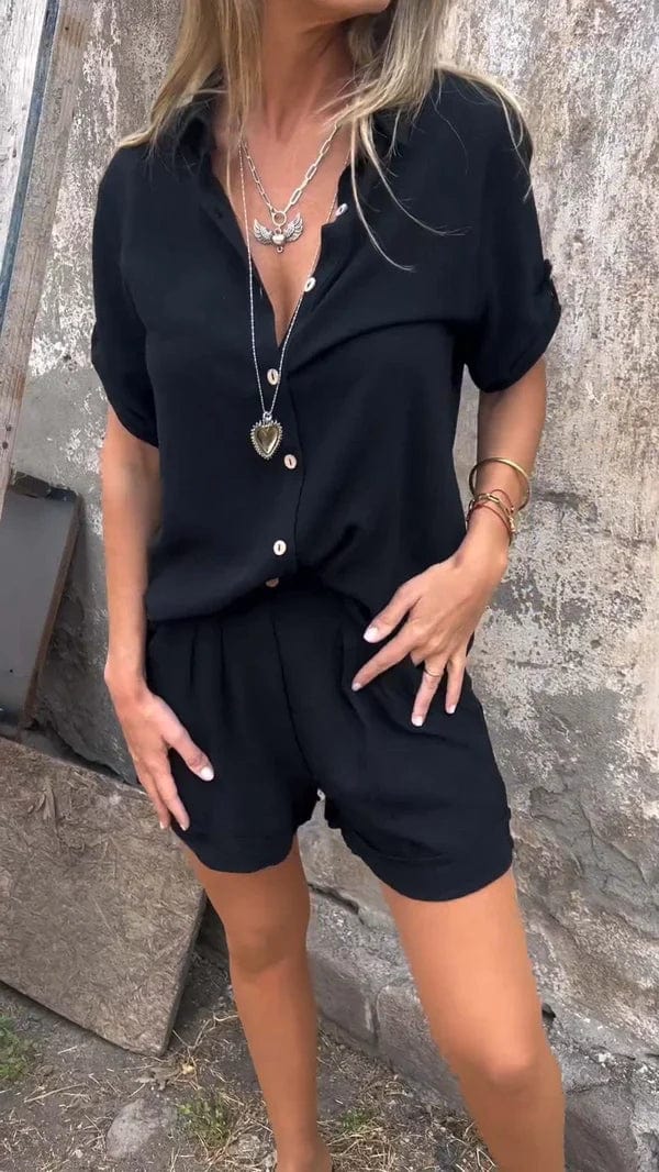 Relaxed Shirt and Shorts Set – Lightweight Casual Two-Piece Outfit for Everyday Comfort