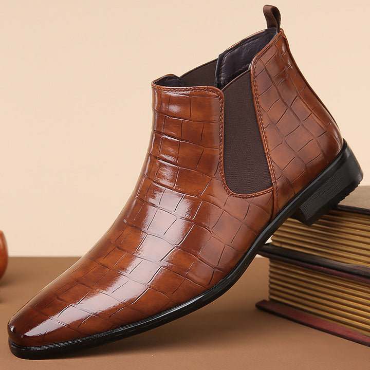 Alligator Elegance Chelsea Boots