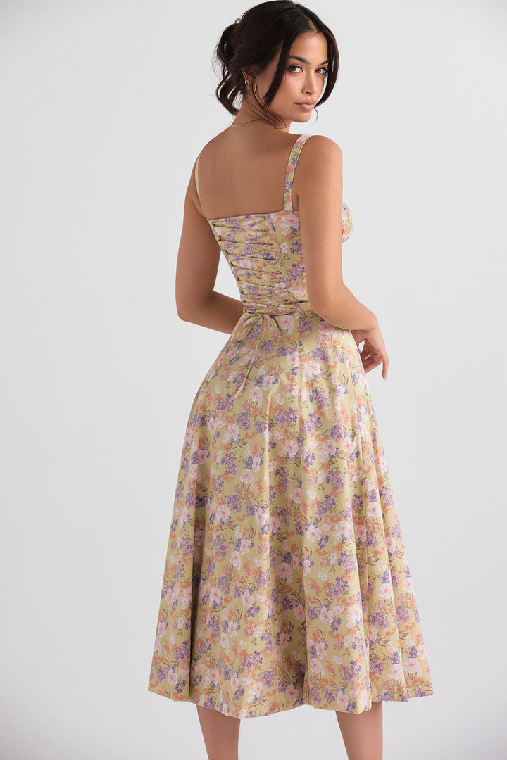 Oakley - Elegant French Style Belted Strap Dress