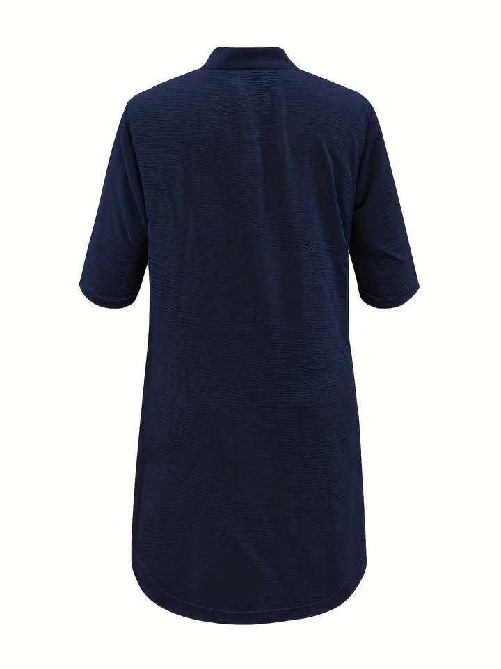 Button-Down Shirt Dress – Effortless Midi Dress with Relaxed Fit for Everyday & Smart Casual Wear