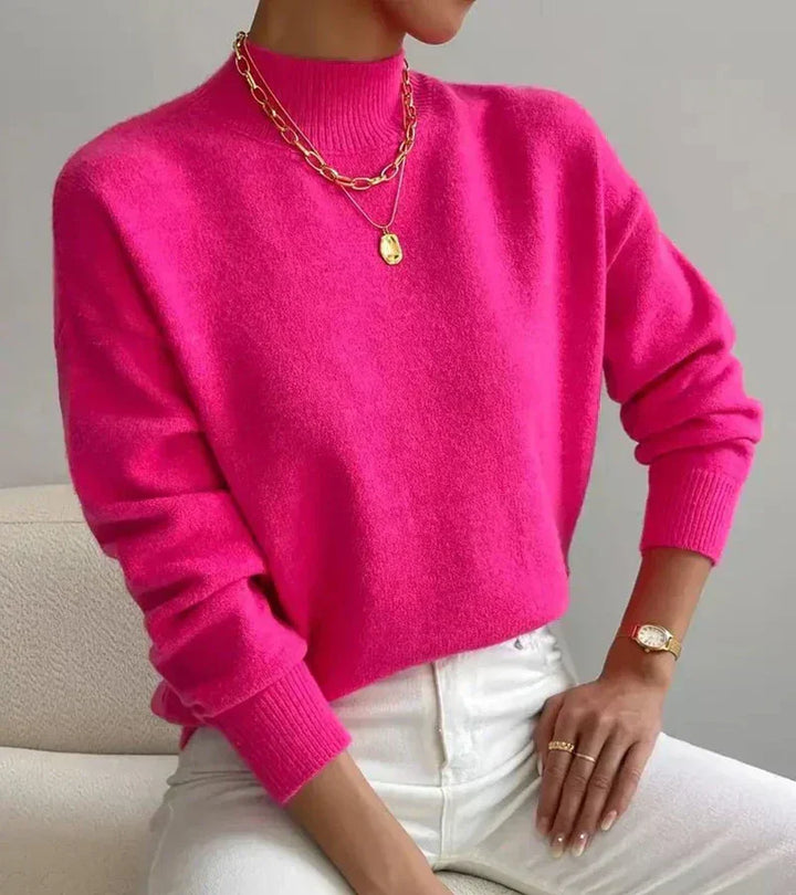 Soft Turtleneck Knit Sweater – Minimalist High Neck Pullover for Cozy Everyday Wear