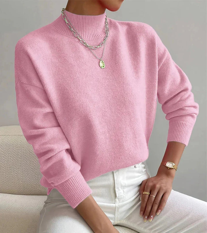 Soft Turtleneck Knit Sweater – Minimalist High Neck Pullover for Cozy Everyday Wear