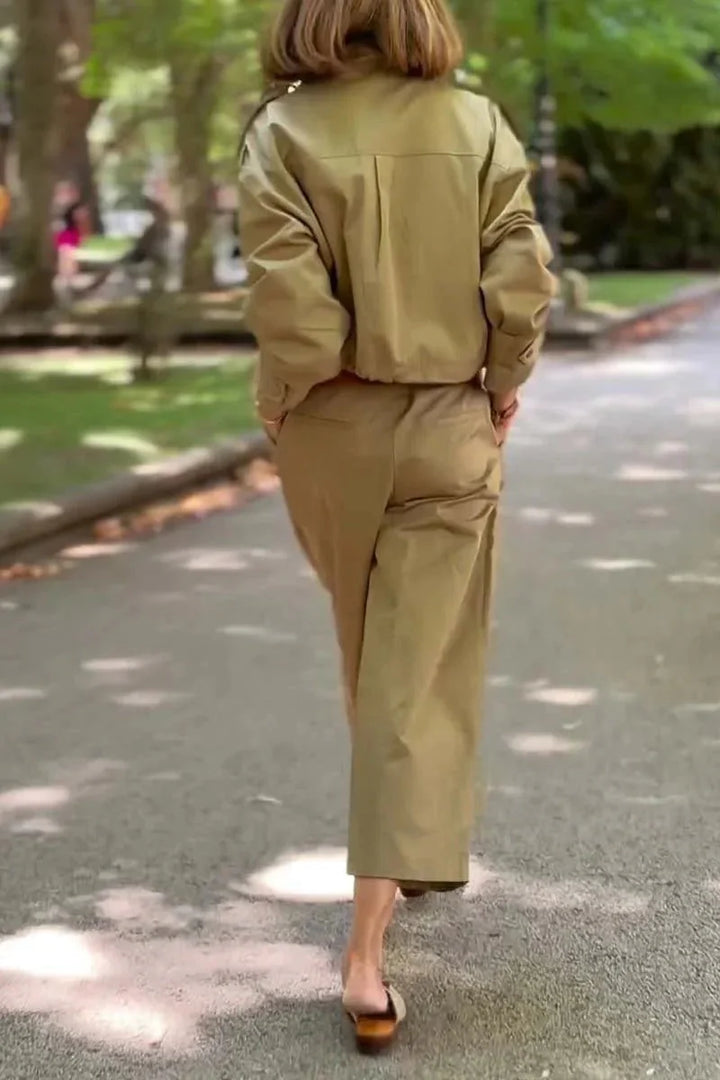 Women’s Chic Loose Cargo Set – Relaxed Two-Piece Outfit for Casual Streetwear & Everyday Style