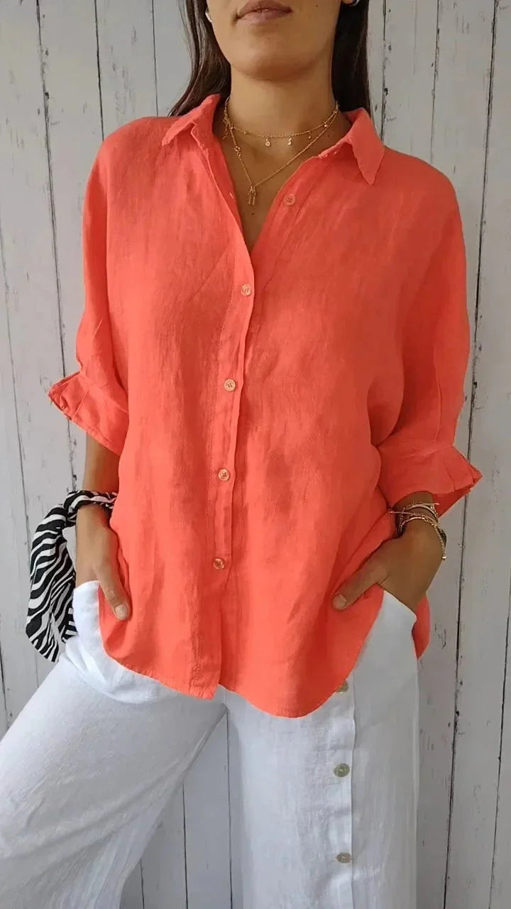 Relaxed Everyday Button-Up Shirt – Lightweight Classic Top for Casual & Smart Styling