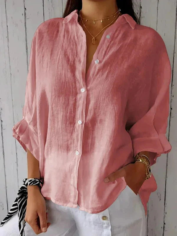 Relaxed Everyday Button-Up Shirt – Lightweight Classic Top for Casual & Smart Styling