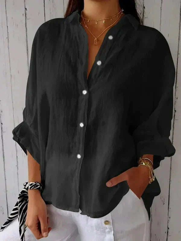 Relaxed Everyday Button-Up Shirt – Lightweight Classic Top for Casual & Smart Styling