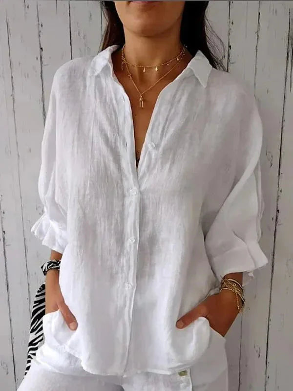Relaxed Everyday Button-Up Shirt – Lightweight Classic Top for Casual & Smart Styling
