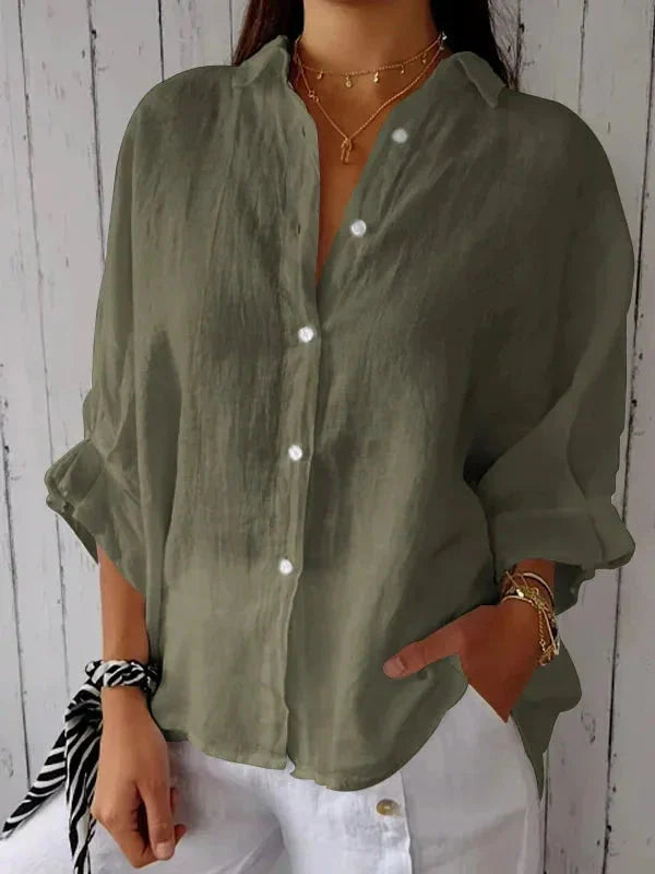 Relaxed Everyday Button-Up Shirt – Lightweight Classic Top for Casual & Smart Styling