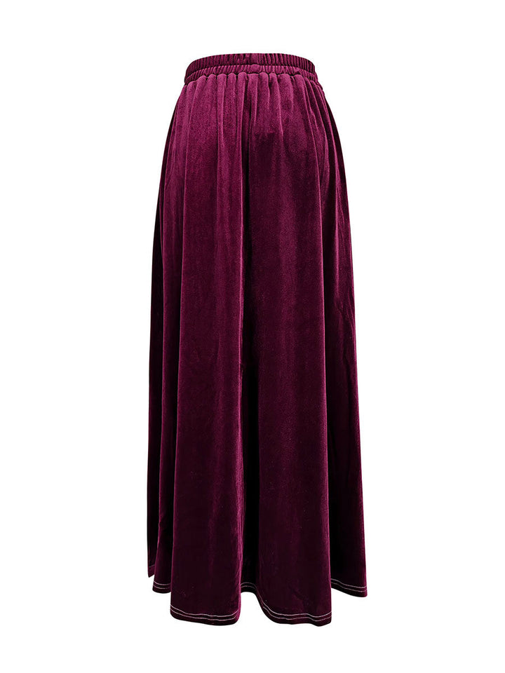 A-Line Loose Solid Color Skirts Bottoms