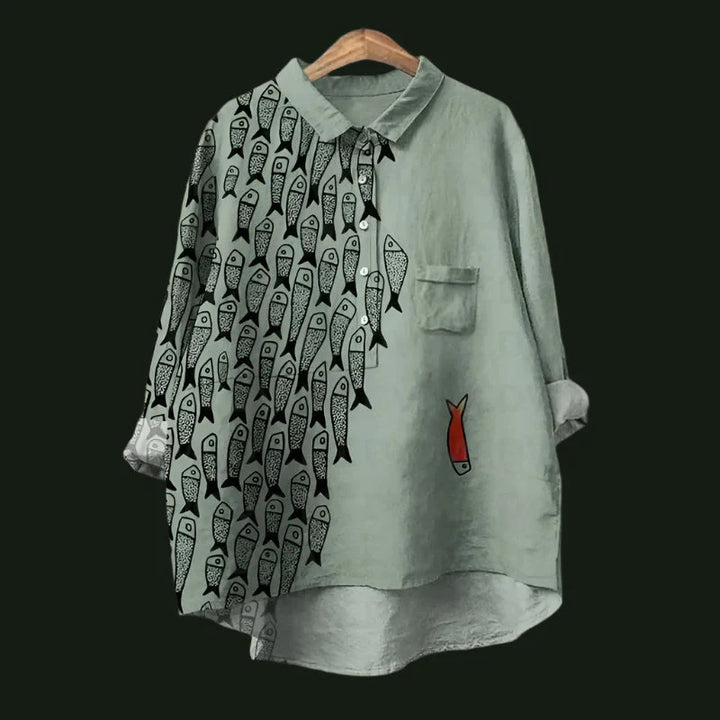 Casual Printed Button-Up Shirt – Modern Lightweight Shirt for Everyday Relaxed Style