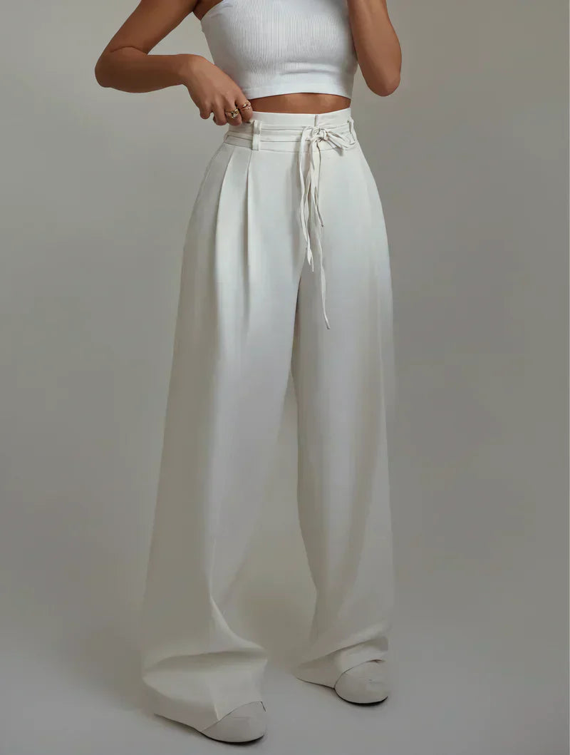 High Waisted Wide Leg Trousers – Elegant Flowing Pants for Work & Modern Everyday Styling
