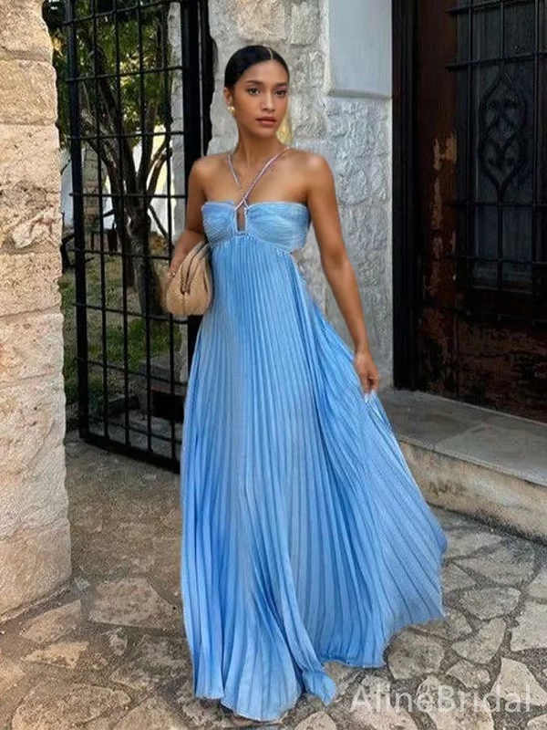 Tansy - Summer Glow Halter Maxi Dress