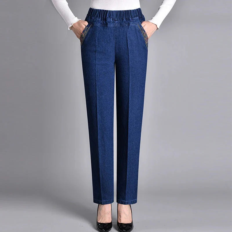 Women’s Jeans with Side Pockets – Relaxed Fit Denim Pants for Casual Everyday Styling
