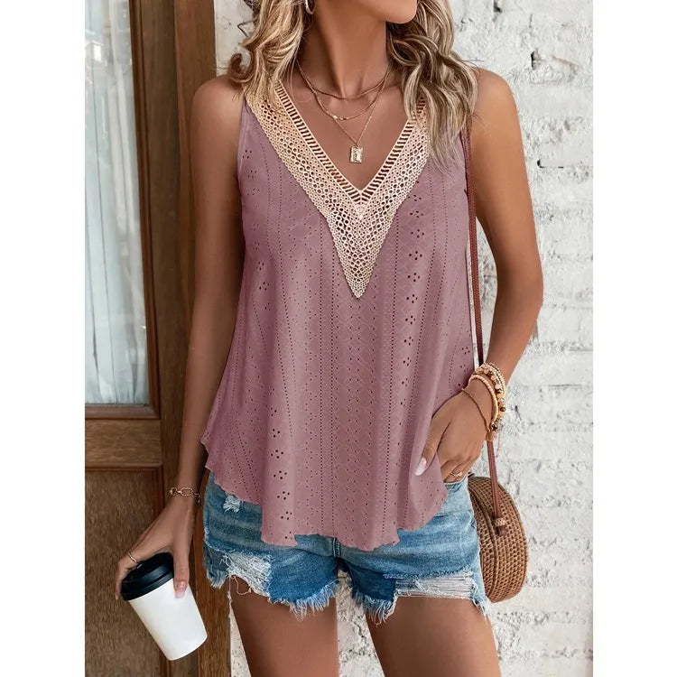 V-Neck Pullover Vest – Lightweight Sleeveless Top for Casual & Layered Everyday Styling
