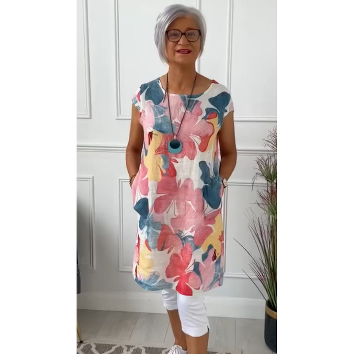 FREYANA – STYLISH FLORAL POCKET DRESS