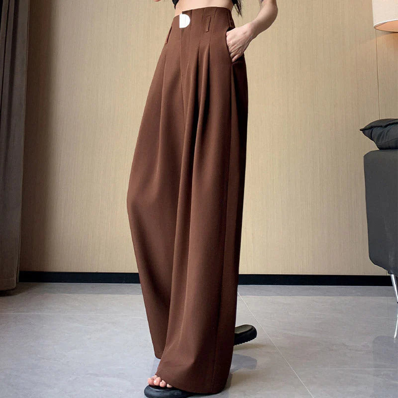 High Waisted Wide-Leg Trousers – Elegant Tailored Pants for Work & Smart Casual Styling