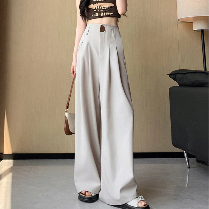 High Waisted Wide-Leg Trousers – Elegant Tailored Pants for Work & Smart Casual Styling