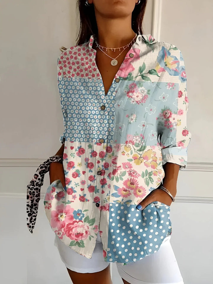 Whimsical Print Blouse – Lightweight Chic Top for Everyday & Smart Casual Styling
