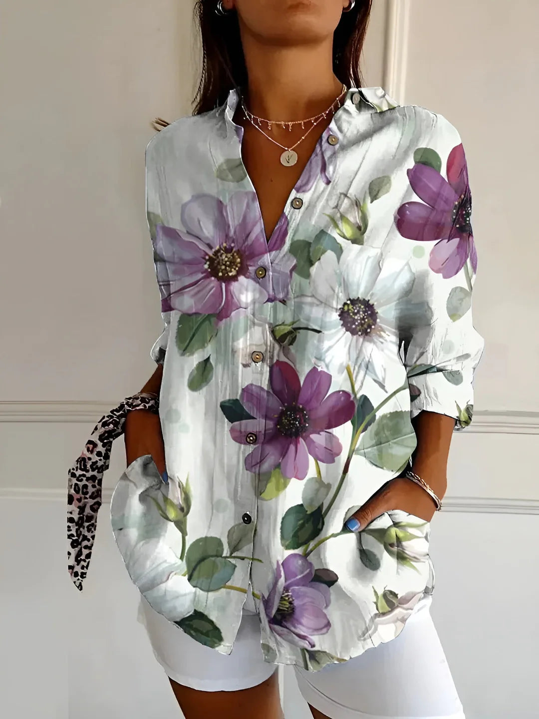 Whimsical Print Blouse – Lightweight Chic Top for Everyday & Smart Casual Styling