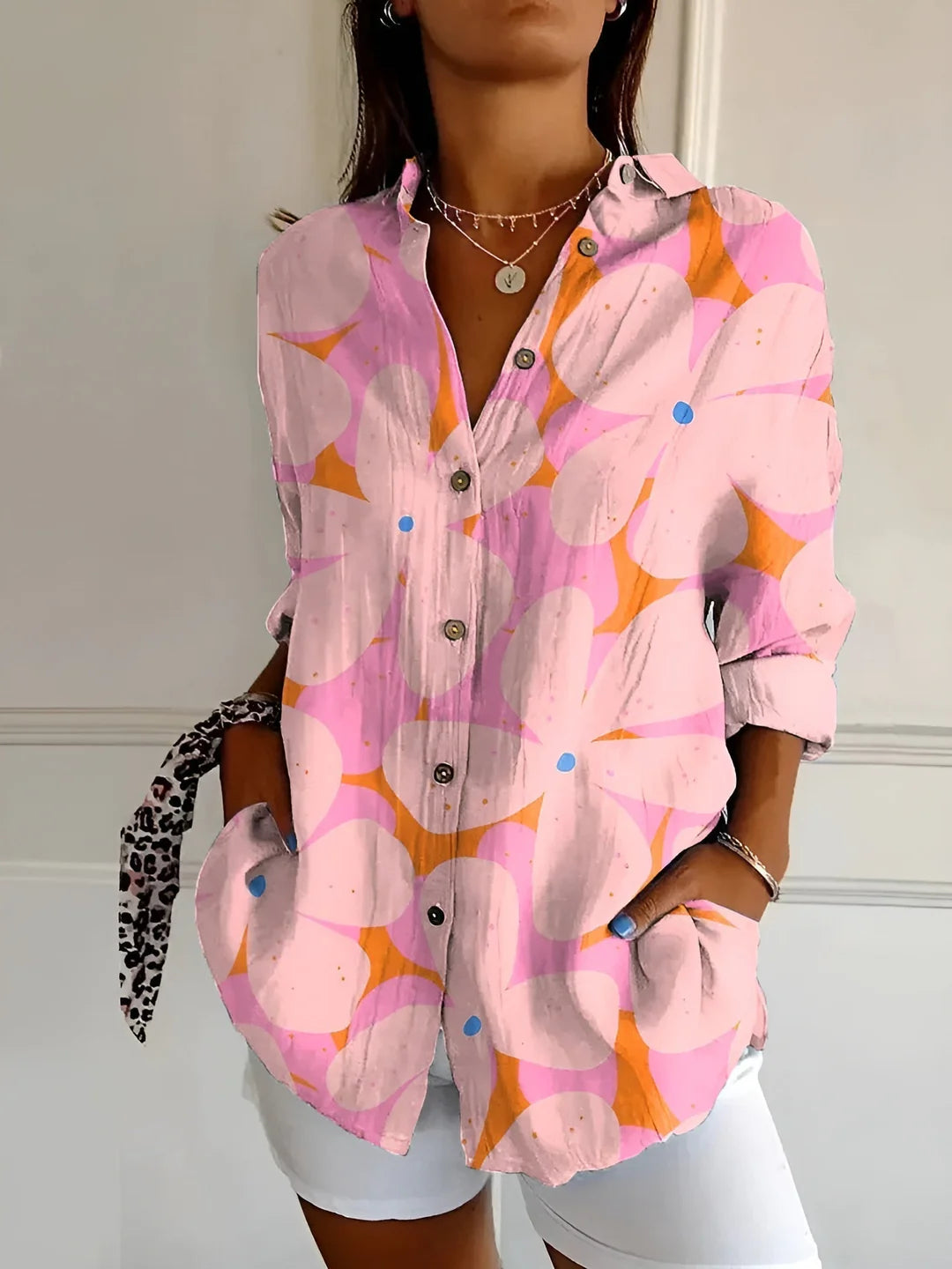 Whimsical Print Blouse – Lightweight Chic Top for Everyday & Smart Casual Styling