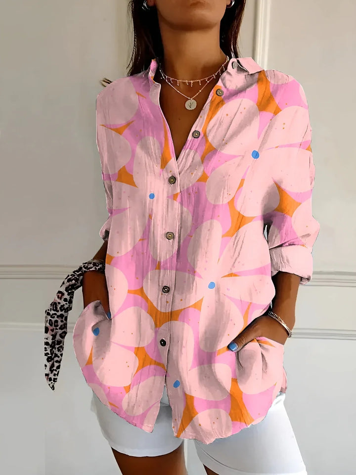 Whimsical Print Blouse – Lightweight Chic Top for Everyday & Smart Casual Styling