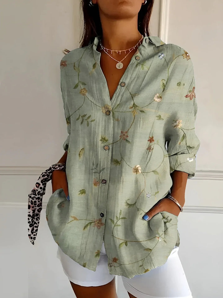 Whimsical Print Blouse – Lightweight Chic Top for Everyday & Smart Casual Styling