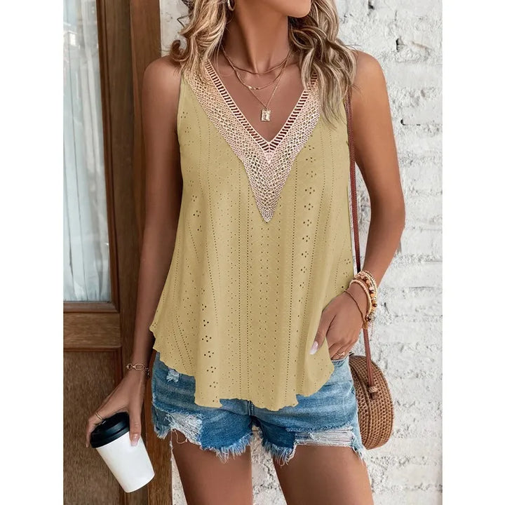 V-Neck Pullover Vest – Lightweight Sleeveless Top for Casual & Layered Everyday Styling